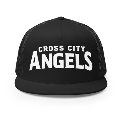 Performance | 5 Panel Trucker Cap | Cross City Angels | Emblem Logo