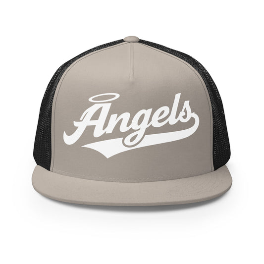 Performance | 5 Panel Trucker Cap | Cross City Angels | Halo Crest Logo