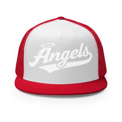 Performance | 5 Panel Trucker Cap | Cross City Angels | Halo Crest Logo