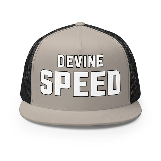 Performance | 5 Panel Trucker Cap | Devine Speed | Script Logo