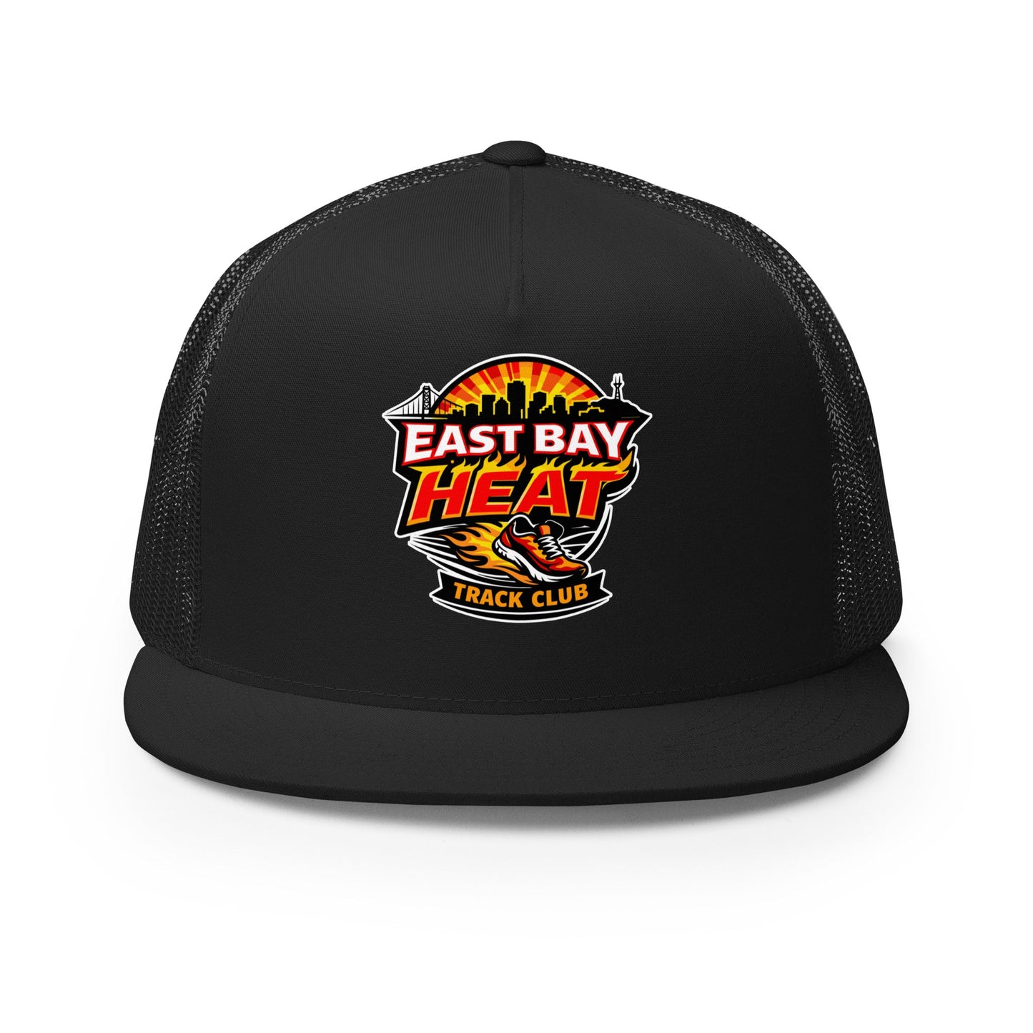 Performance | 5 Panel Trucker Cap | East Bay Heat Track Club | Alt Logo