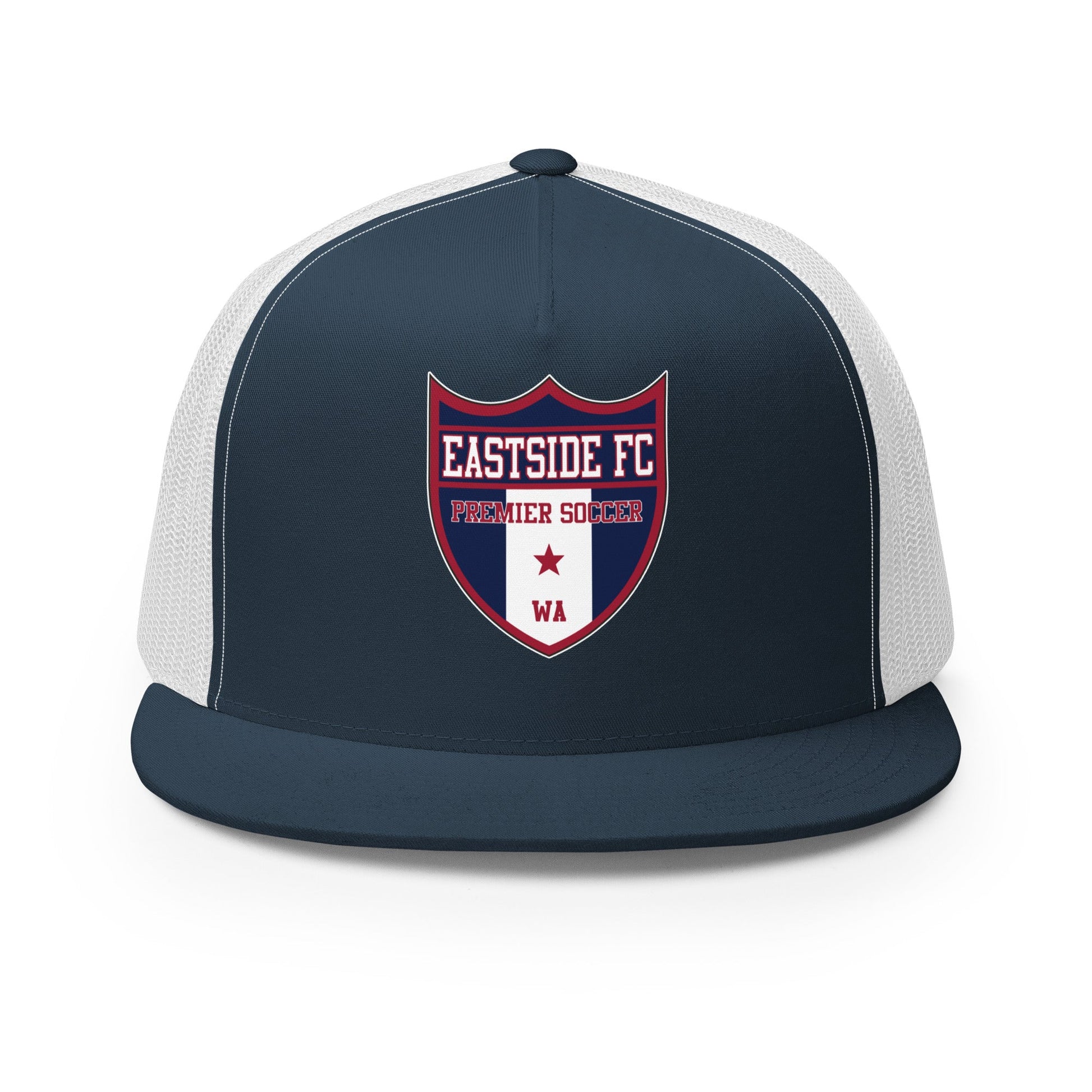 Performance | 5 Panel Trucker Cap | Eastside FC | Shield Logo