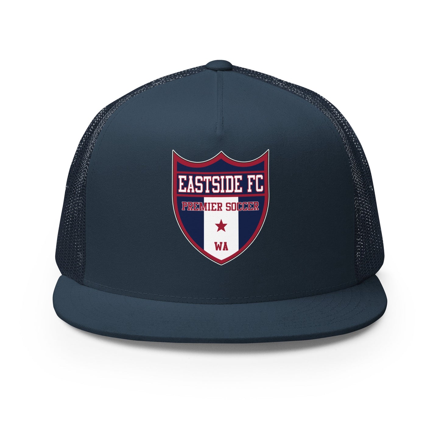 Performance | 5 Panel Trucker Cap | Eastside FC | Shield Logo