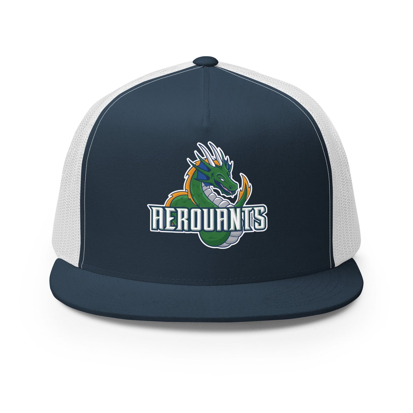 Performance | 5 Panel Trucker Cap | Emerald High School Baseball | Dragon Logo