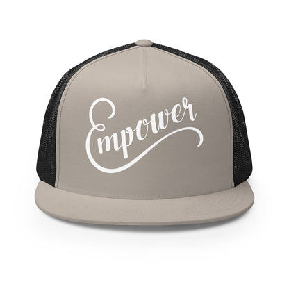 Performance | 5 Panel Trucker Cap | Empower Volleyball Club | Emblem Logo