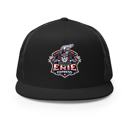 Performance | 5 Panel Trucker Cap | Erie Express Football | Badge Logo