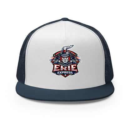Performance | 5 Panel Trucker Cap | Erie Express Football | Badge Logo