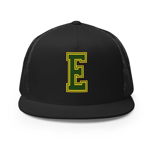 Performance | 5 Panel Trucker Cap | Evergreen Junior High | Vanguard Crest Logo