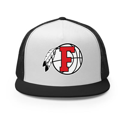 Performance | 5 Panel Trucker Cap | Fallbrook Basketball | Retro Logo