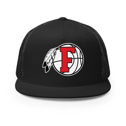 Performance | 5 Panel Trucker Cap | Fallbrook Basketball | Retro Logo