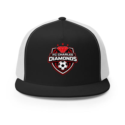 Performance | 5 Panel Trucker Cap | FC Charles: Diamonds | Shield Logo
