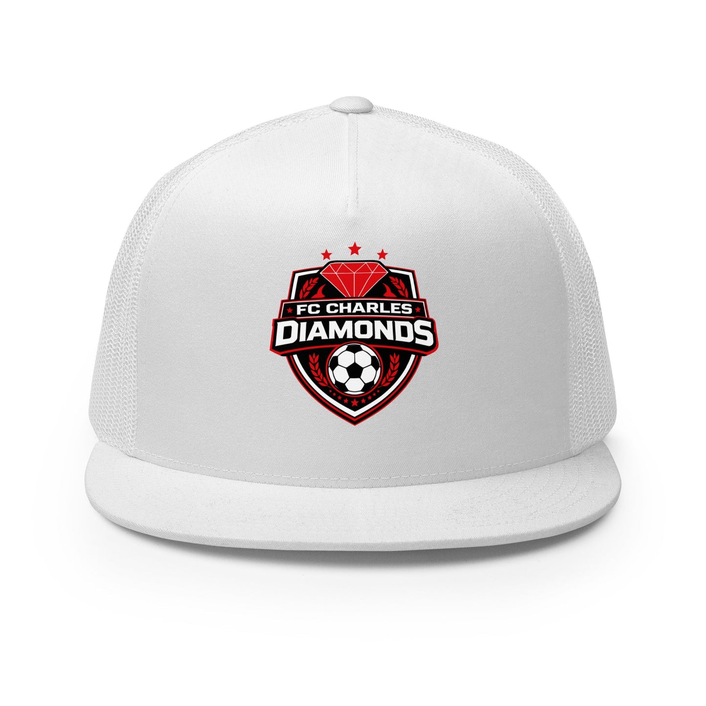 Performance | 5 Panel Trucker Cap | FC Charles: Diamonds | Shield Logo