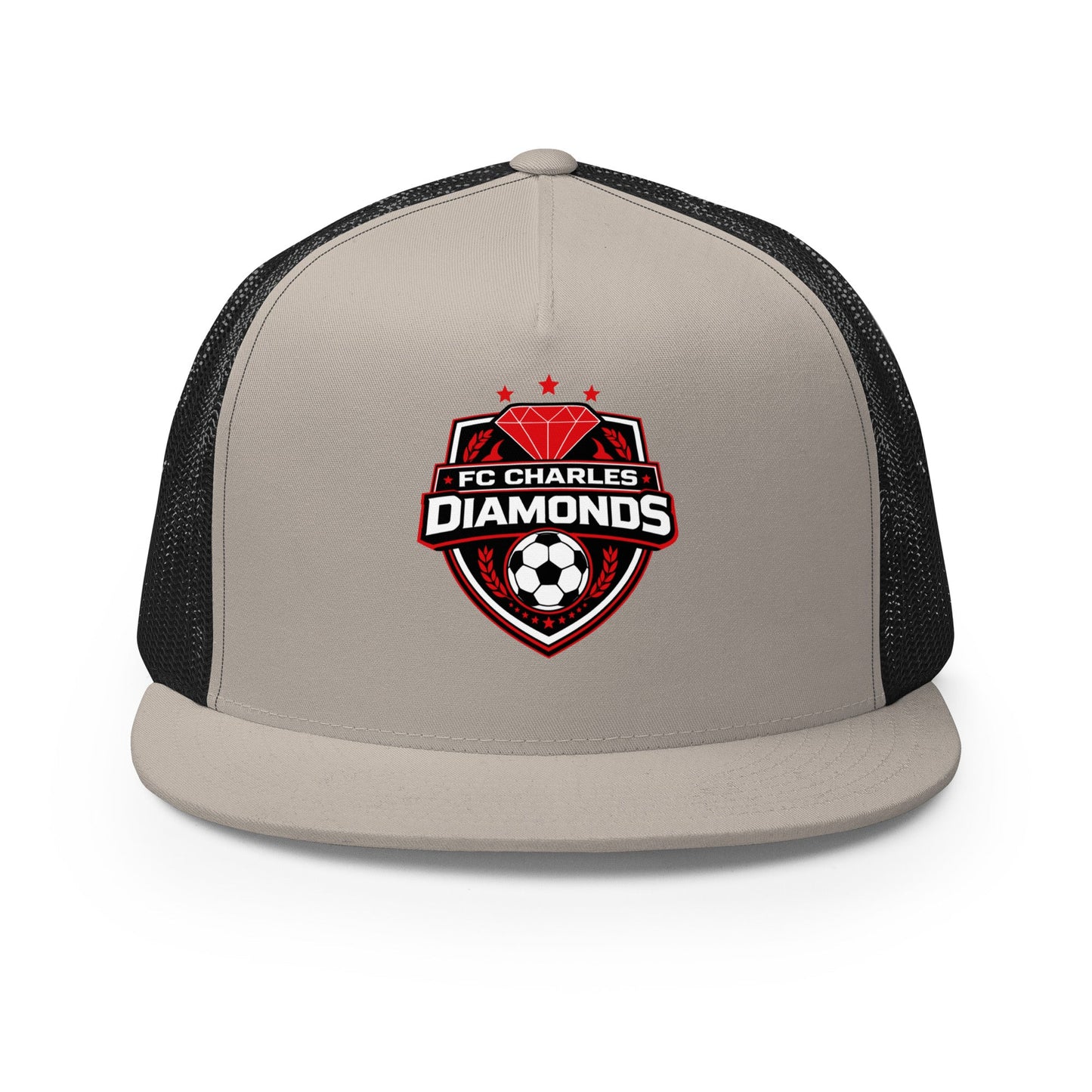 Performance | 5 Panel Trucker Cap | FC Charles: Diamonds | Shield Logo