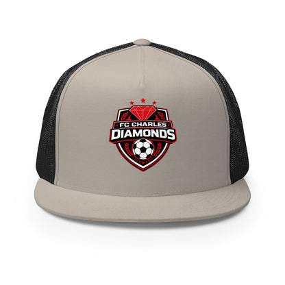 Performance | 5 Panel Trucker Cap | FC Charles: Diamonds | Shield Logo