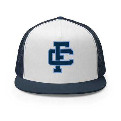 Performance | 5 Panel Trucker Cap | Fellowship Christian School | Vanguard Crest Logo