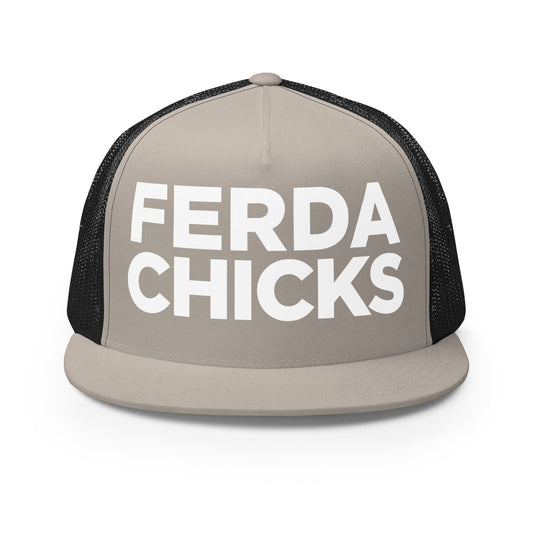 Performance | 5 Panel Trucker Cap | FerDa Chicks | Badge Logo