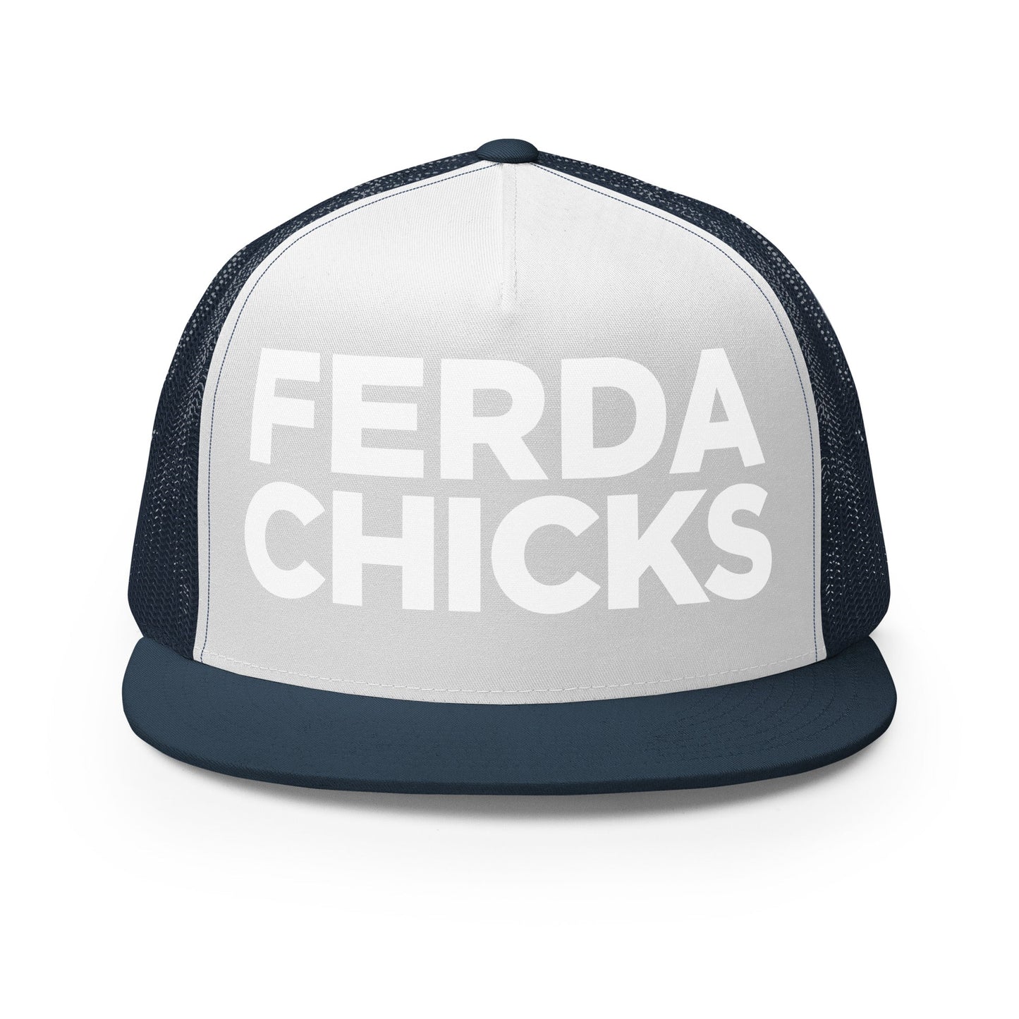 Performance | 5 Panel Trucker Cap | FerDa Chicks | Badge Logo
