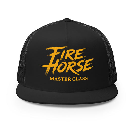 Performance | 5 Panel Trucker Cap | Fire Horse Masters | Modern Script Logo