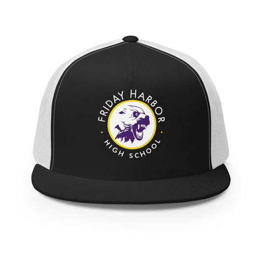 Performance | 5 Panel Trucker Cap | Friday Harbor Girls Basketball | Alt Logo