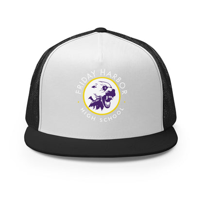 Performance | 5 Panel Trucker Cap | Friday Harbor Girls Basketball | Alt Logo