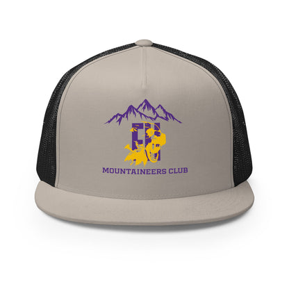 Performance | 5 Panel Trucker Cap | Friday Harbor High School Mountaineers Club | Mountaineers Logo