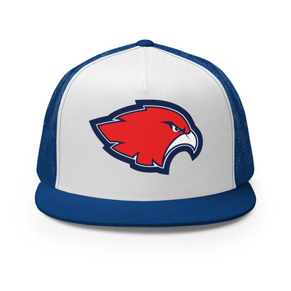 Performance | 5 Panel Trucker Cap | Frontier softball | Mascot Logo