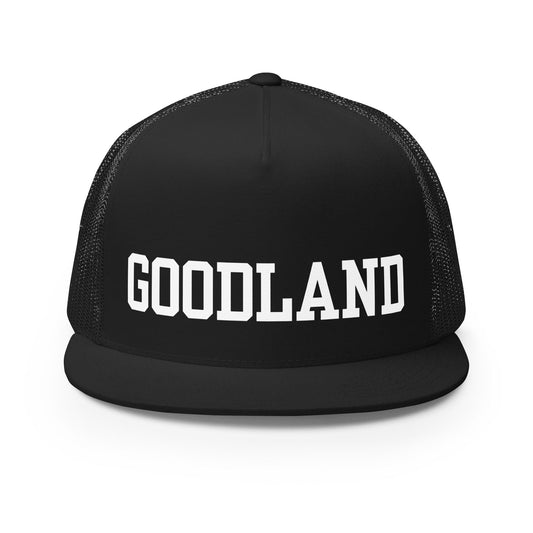 Performance | 5 Panel Trucker Cap | Goodland Youth Cheer | Badge Logo