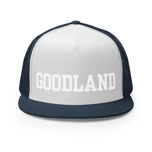 Performance | 5 Panel Trucker Cap | Goodland Youth Cheer | Badge Logo
