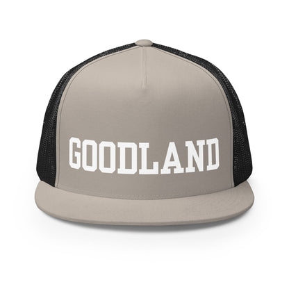 Performance | 5 Panel Trucker Cap | Goodland Youth Cheer | Badge Logo