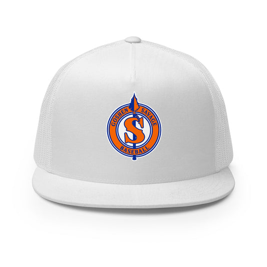 Performance | 5 Panel Trucker Cap | Goshen Savage Baseball | Badge Logo
