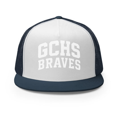 Performance | 5 Panel Trucker Cap | Grant County High School Wrestling | Crest Logo