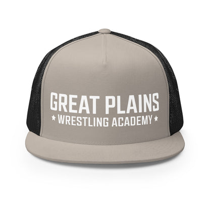 Performance | 5 Panel Trucker Cap | Great Plains Wrestling Academy | Script Logo