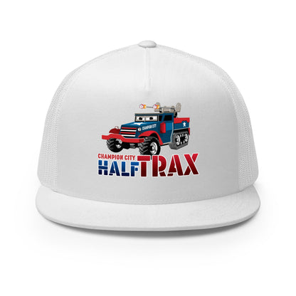 Performance | 5 Panel Trucker Cap | Half Trax Baseball | Mascot Logo