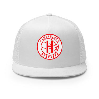 Performance | 5 Panel Trucker Cap | Hemingford Bobcats | Alt Badge Logo