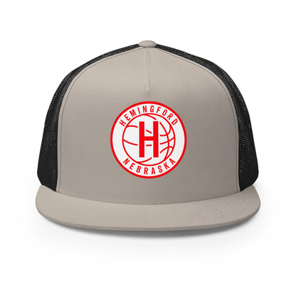 Performance | 5 Panel Trucker Cap | Hemingford Bobcats | Alt Badge Logo