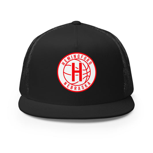Performance | 5 Panel Trucker Cap | Hemingford Bobcats | Alt Badge Logo