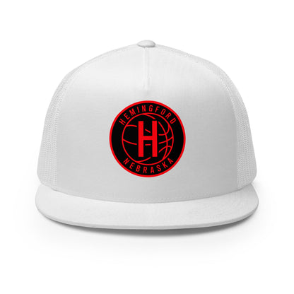 Performance | 5 Panel Trucker Cap | Hemingford Bobcats | Badge Logo