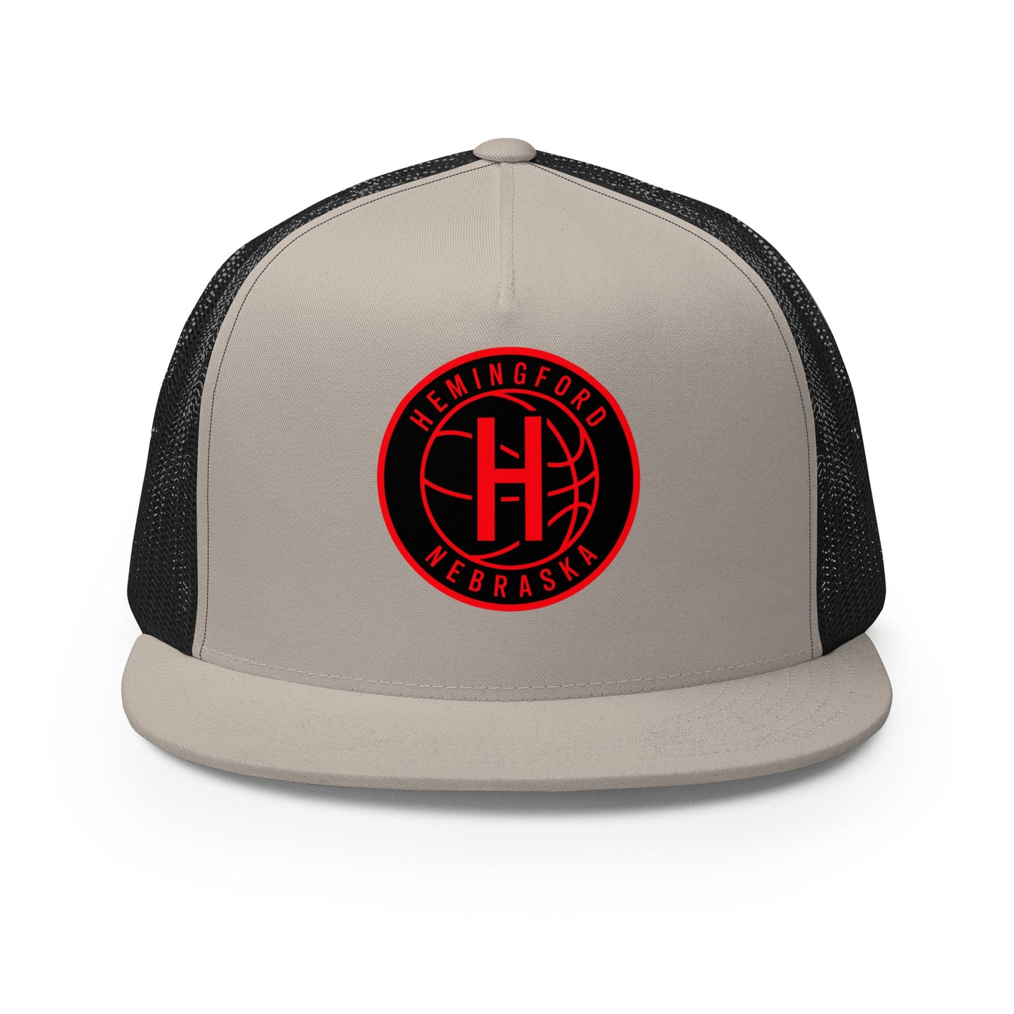Performance | 5 Panel Trucker Cap | Hemingford Bobcats | Badge Logo