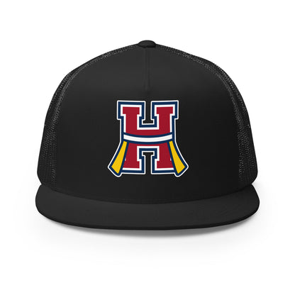 Performance | 5 Panel Trucker Cap | Hornell Flag Football | H Flags Logo