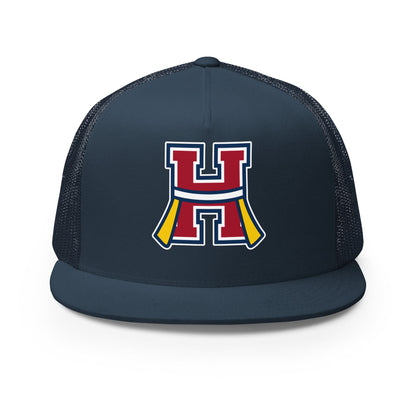 Performance | 5 Panel Trucker Cap | Hornell Flag Football | H Flags Logo