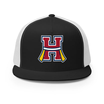 Performance | 5 Panel Trucker Cap | Hornell Flag Football | H Flags Logo