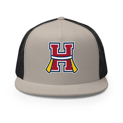 Performance | 5 Panel Trucker Cap | Hornell Flag Football | H Flags Logo