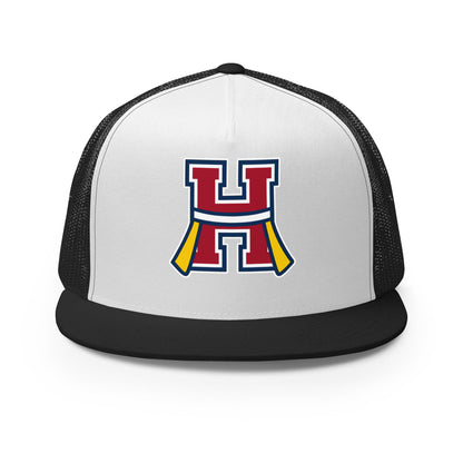 Performance | 5 Panel Trucker Cap | Hornell Flag Football | H Flags Logo