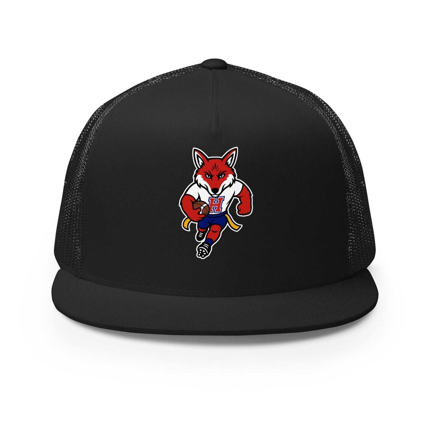 Performance | 5 Panel Trucker Cap | Hornell Flag Football | Mascot Logo