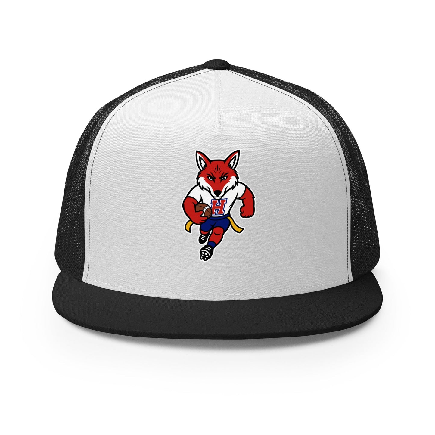 Performance | 5 Panel Trucker Cap | Hornell Flag Football | Mascot Logo