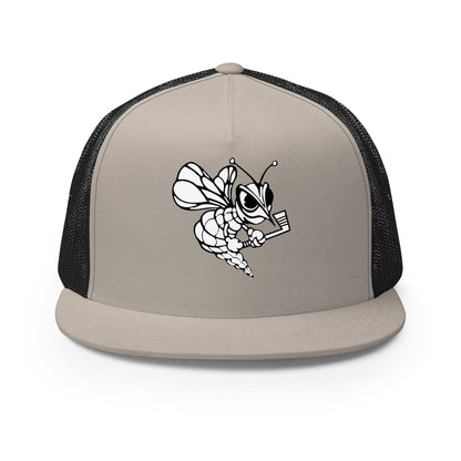 Performance | 5 Panel Trucker Cap | HORNETS | Mascot Logo