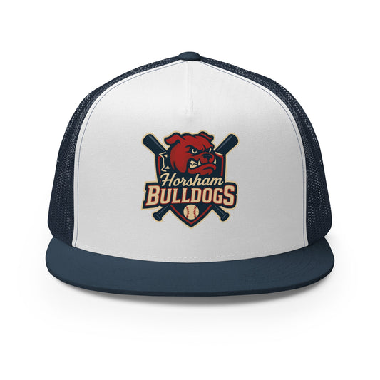 Performance | 5 Panel Trucker Cap | Horsham Travel Baseball | Bulldogs Logo