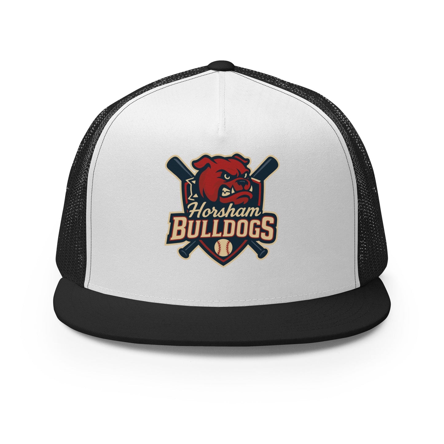 Performance | 5 Panel Trucker Cap | Horsham Travel Baseball | Bulldogs Logo
