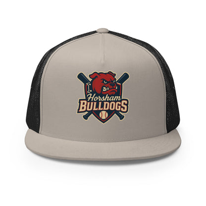 Performance | 5 Panel Trucker Cap | Horsham Travel Baseball | Bulldogs Logo