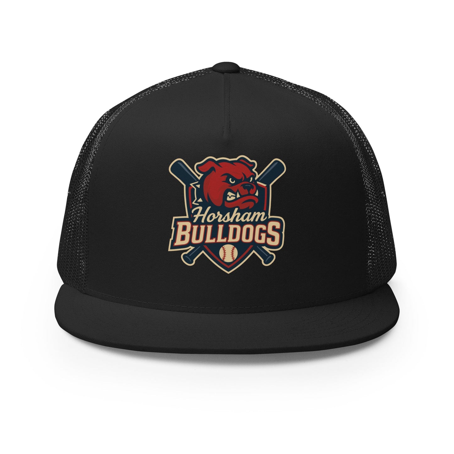 Performance | 5 Panel Trucker Cap | Horsham Travel Baseball | Bulldogs Logo